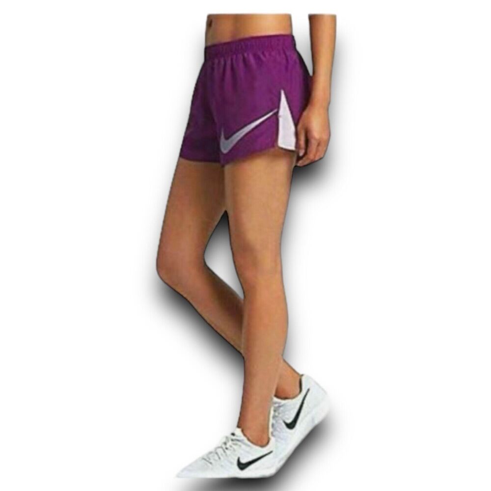 Nike Shorts‎ WMNS M Purple Dri-Fit Sporty Swoosh Running 938600-665 Activewear